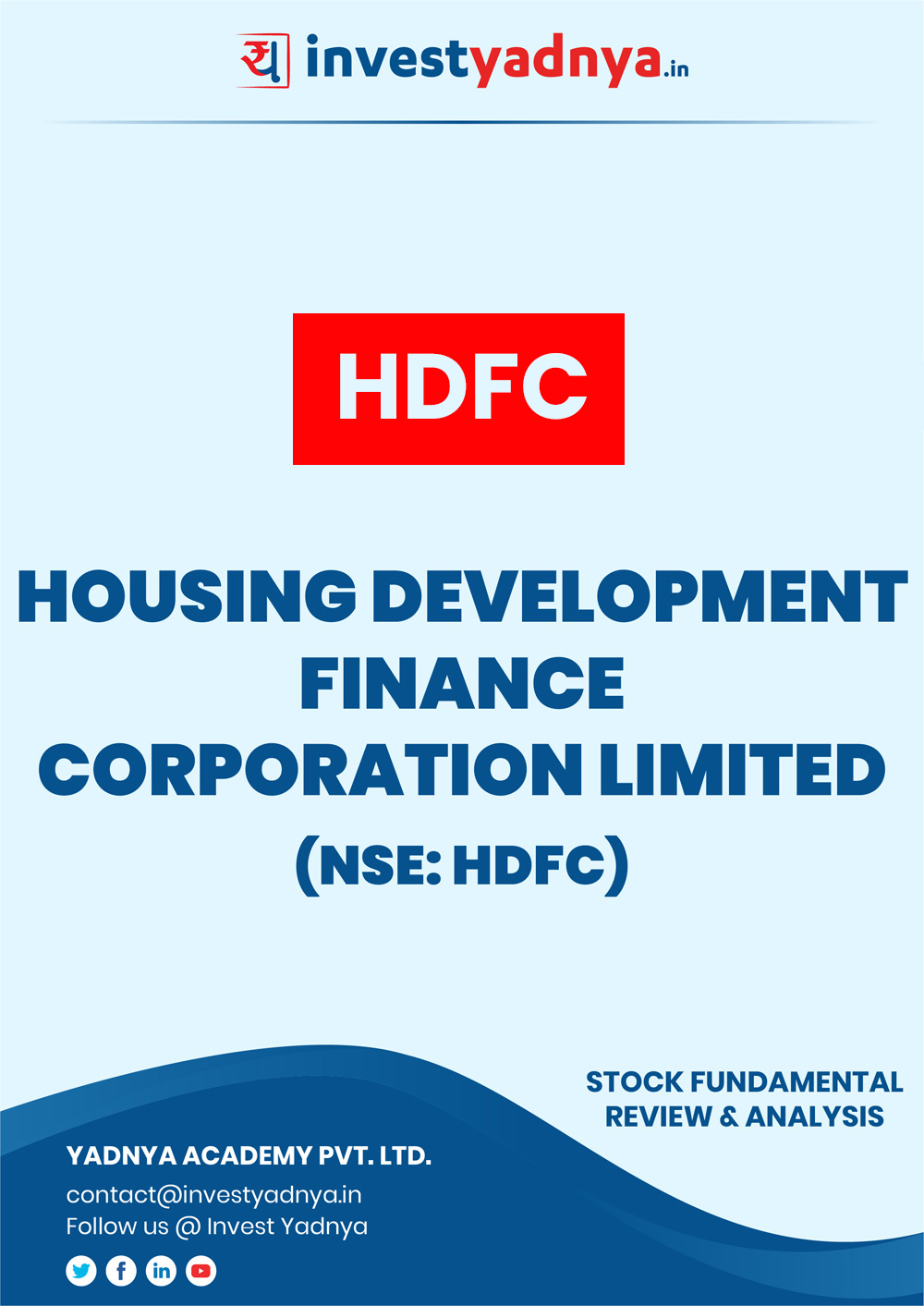 This e-book contains in-depth fundamental analysis of HDFC considering both Financial and Equity Research Parameters. It reviews the company, industry competitors, shareholding pattern, financials, and annual performance. ✔ Detailed Research ✔ Quality Reports